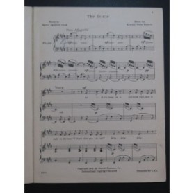 WELLS BASSETT Karolyn The Icicle Piano Chant 1919