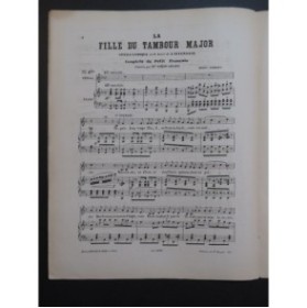 OFFENBACH Jacques La Fille du Tambour Major No 5 bis Chant Piano ca1880