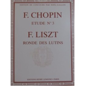 CHOPIN F. Etude No 3 LISZT F. Ronde des Lutins Piano 1994