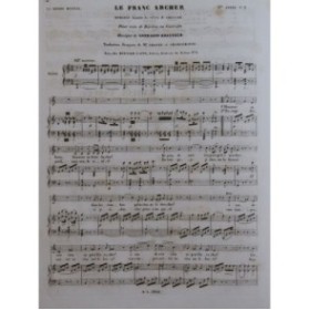 KREUTZER Conradin Le Franc Archer Chant Piano ca1840