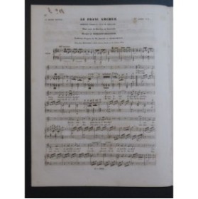 KREUTZER Conradin Le Franc Archer Chant Piano ca1840