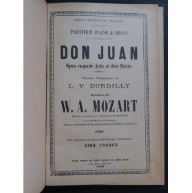 MOZART W. A. Don Juan Opéra en français XIXe