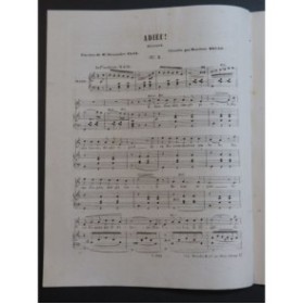 HENRION Paul Adieu Chant Piano 1856