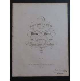 HÜNTEN François Rondoletto Piano ca1830