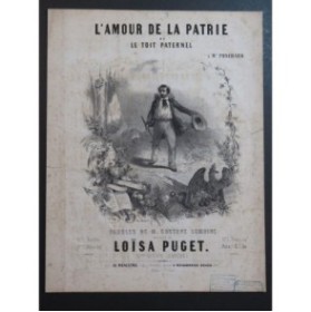 PUGET Loïsa L'Amour de la Patrie Chant Piano ca1850