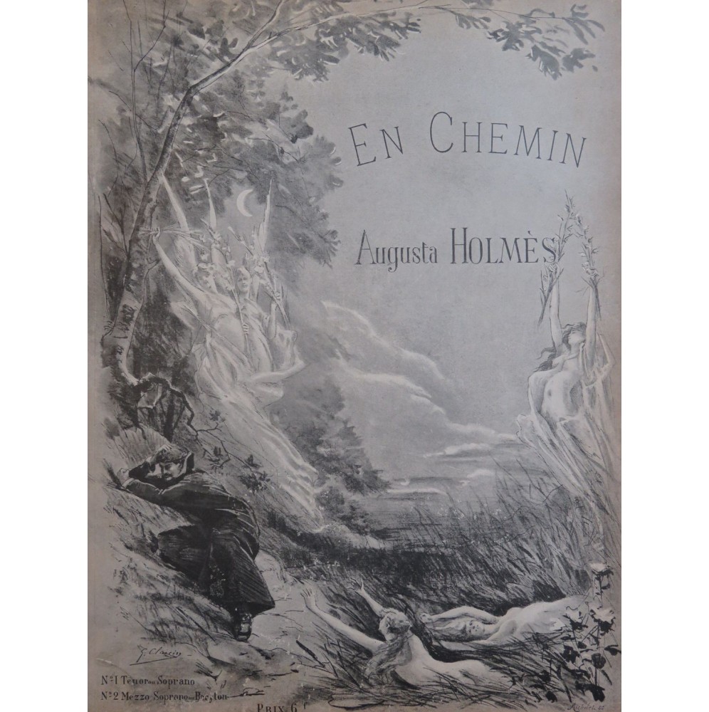HOLMÈS Augusta En Chemin Chant Piano 1899