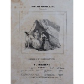 MASINI F. Joins tes petites mains Chant Piano 1841