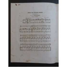 MASINI F. Joins tes petites mains Chant Piano 1841