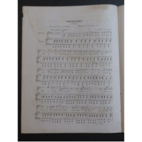 LABARRE Théodore Séparation Chant Piano ca1855