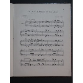 SAINT-SAËNS Camille Le Pas d'Armes du Roi Jean Piano 4 mains 1888