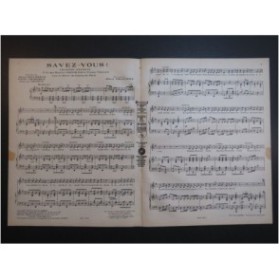 CHANTRIER Albert Savez-vous ! Chant Piano 1925