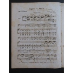 ARNAUD Étienne Paquita la Folle Chant Piano ca1850