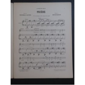 RABAUD Henri Prière Chant Piano 1897