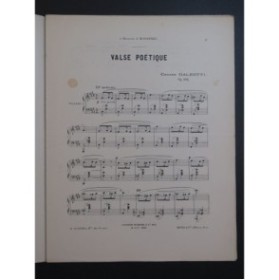 GALEOTTI Césare Valse Poétique Piano 1895