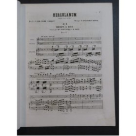 DAVID Félicien Herculanum No 7 Chant Piano 1869