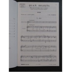 RAMEAU Jean-Philippe Quam Dilecta Motet Chant Piano