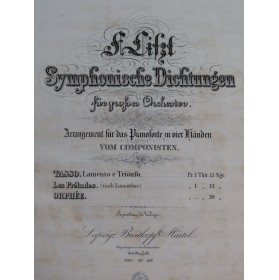 LISZT Franz Symphonische Dichtungen 3 Pièces Piano 4 mains ca1860