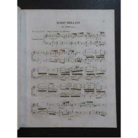 HERZ Henri Rondo Brillant La Neige op 14 Piano ca1820