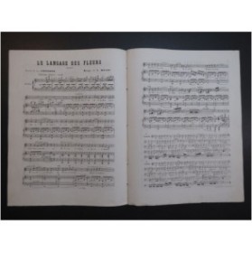 MASINI F. Le Langage des Fleurs Chant Piano ca1860