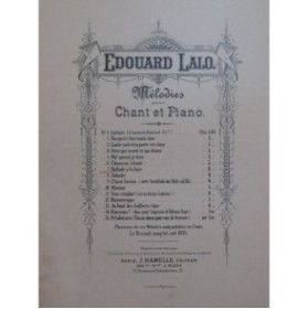 LALO Edouard Ballade de la Lune Chant Piano ca1880
