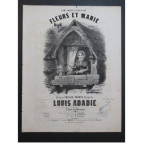 ABADIE Louis Fleurs et Marie Chant Piano ca1855
