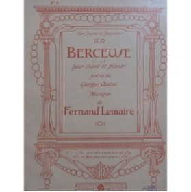 LEMAIRE Fernand Berceuse Chant Piano