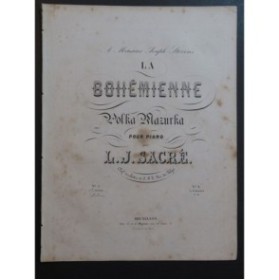 SACRÉ L. J. La Bohémienne Piano XIXe siècle
