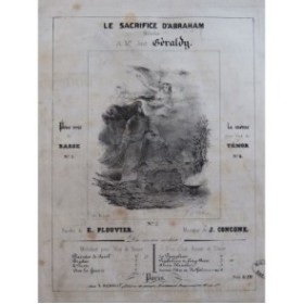 CONCONE Joseph Le Sacrifice d'Abraham Chant Piano ca1840