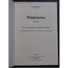 SCHUBERT Franz Winterreise op 89 Chant Piano 1999