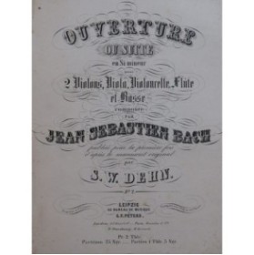 BACH J. S. Suite No 2 en Si mineur Orchestre 1853