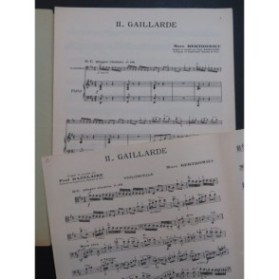 BERTHOMIEU Marc Gaillarde Piano Violoncelle