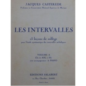 CASTÉRÈDE Jacques Les Intervalles Volume A Chant Piano 1961