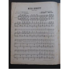 BOUSQUET BERTHEL Miss Kokett Scène Type Chant Piano 1877