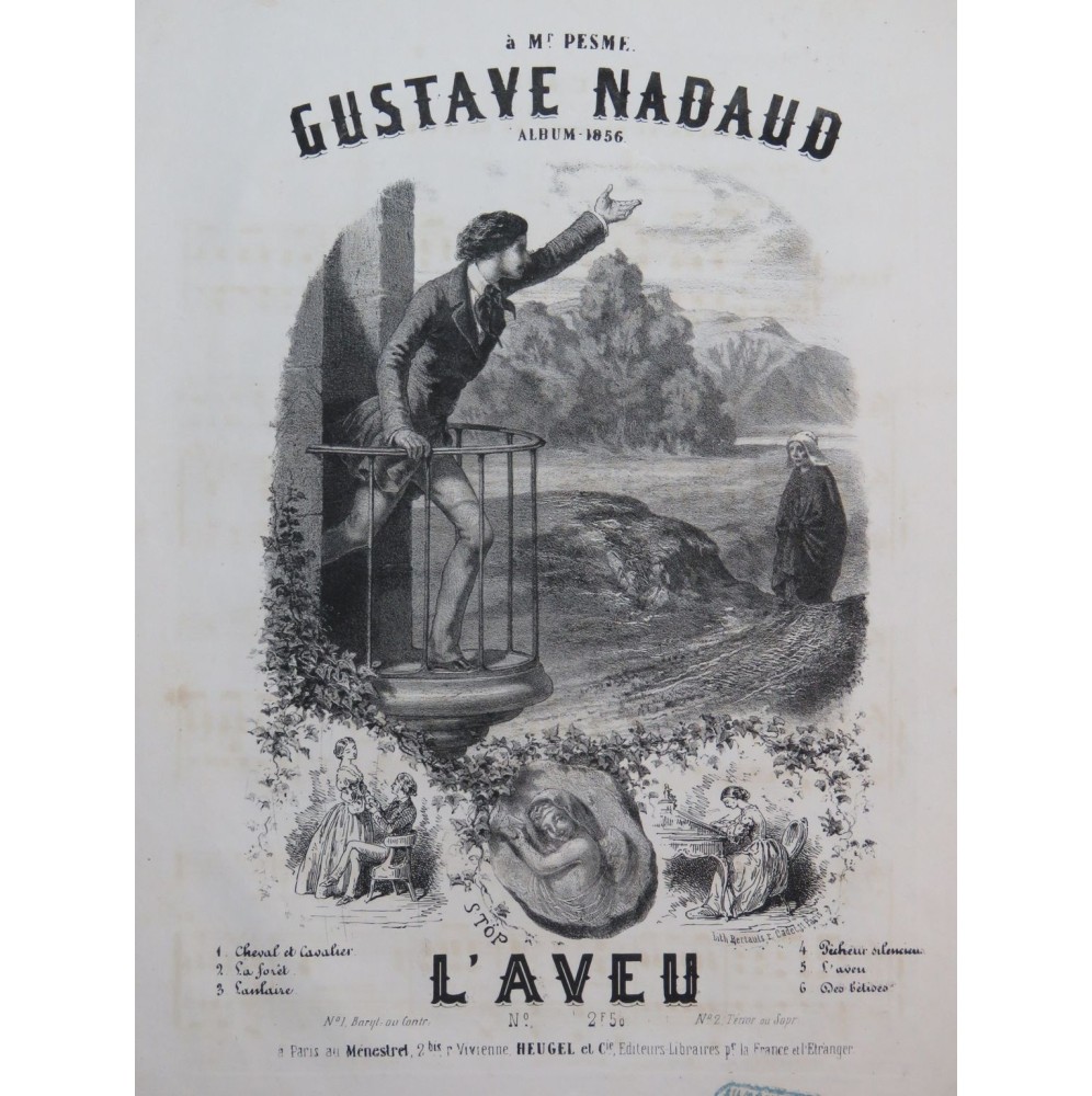 NADAUD Gustave L'Aveu Chant Piano 1856