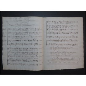 GIACOMELLI Geminiano La Ricciolella Manuscrit Chant Piano XIXe