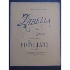 BILLARD Ed. Zabella Schottisch Piano