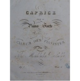 MENDELSSOHN Caprice op 5 Piano ca1847