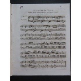 CATRUFO Gioseffo Félicie Ouverture Piano ca1820