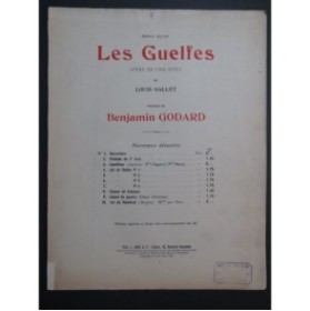 GODARD Benjamin Les Guelfes No 3 Cantilène Chant Piano 1898