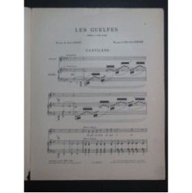 GODARD Benjamin Les Guelfes No 3 Cantilène Chant Piano 1898