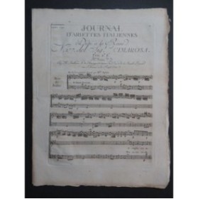 CIMAROSA Domenico Il Meglio Mio Carattere Mio Chant Orchestre 1790