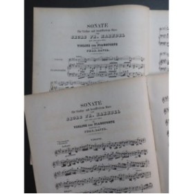 HAENDEL G. F. Sonate Violon Piano XIXe