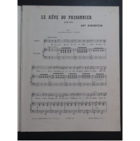 RUBINSTEIN Antoine Le Rêve du Prisonnier Piano Chant 1908