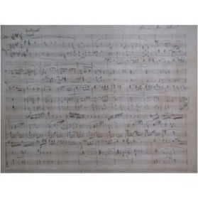LECOCQ Charles Andante Manuscrit Orgue Violon XIXe