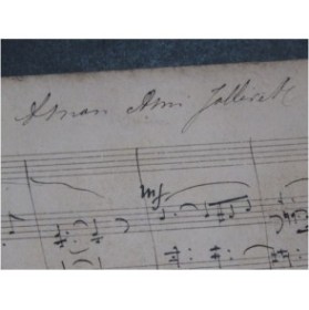 LECOCQ Charles Andante Manuscrit Orgue Violon XIXe