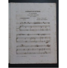 DEMERSSEMAN Jules Fantaisie sur La Flûte Enchantée Mozart Piano Flûte 1865
