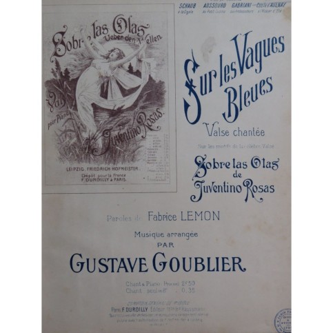 GOUBLIER Gustave Sur les Vagues Bleues Chant Piano