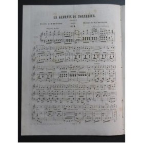HENRION Paul Le Refrain du Tonnelier Chant Piano ca1855