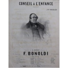 BONOLDI François Conseil à l'Enfance Chant Piano ca1850