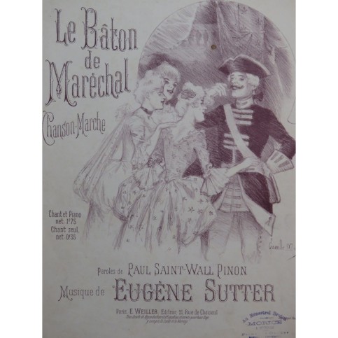 SUTTER Eugène Le Bâton de Maréchal Chant Piano